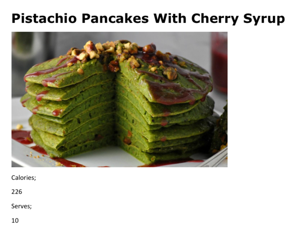 Pistachio Cookbook